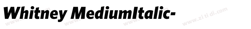 Whitney MediumItalic字体转换